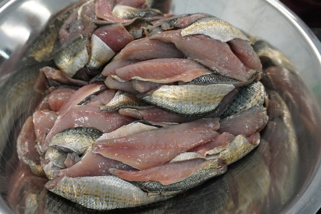 Beautiful herring meat.